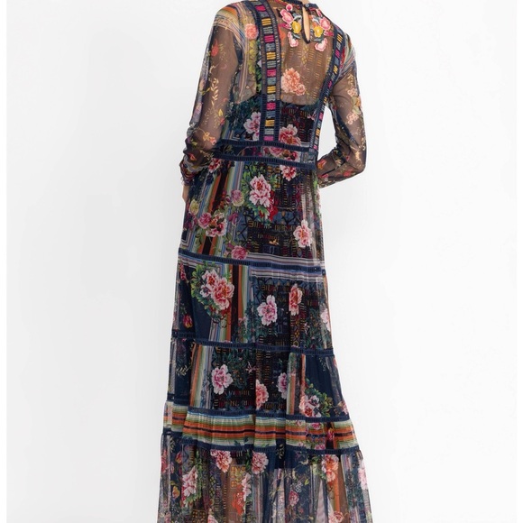 *SOLD* NWT Johnny Was Biya Dayana Mesh Embroidered Maxi Dress - Picture 10 of 12